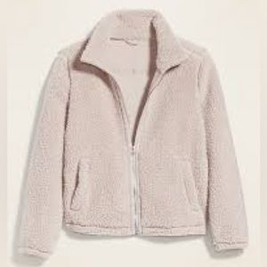 Old Navy light pink fleece zip up jacket